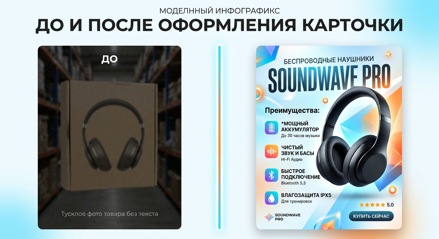 Формат до/после в инфографике для Яндекс.Маркета